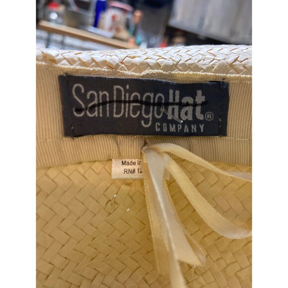 San Diego Hat Company Straw Fedora | Natural Woven Wide Brim Summer Sun Hat - Picture 5 of 8